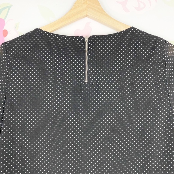 H&M Black White Polka Dot Shift Mini Dress 4 - Picture 6 of 8